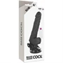 BASECOCK - REALISZTIKUS VIBRÁTOR TÁVIRÁNYÍTÓVAL FEKETE HERÉKKEL 19.5CM