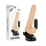 BASECOCK - REALISZTIKUS VIBRÁTOR TÁVIRÁNYÍTÓVAL NATÚR 18.5CM