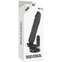 BASECOCK - REALISZTIKUS VIBRÁTOR TÁVIRÁNYÍTÓVAL FEKETE 20 CM