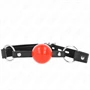 KINK - BALL 4 CM GAG LOCK VÖRÖS BALL FEKETE STRAP 60 x 2 CM