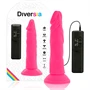 DIVERSIA - RUGALMAS VIBRÁCIÓS VIBRÁCIÓS DILDÓ 23 CM - RÓZSASZÍN