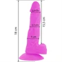 DIVERSIA - RUGALMAS VIBRÁLÓ VIBRÁCIÓS DILDÓ 18 CM - LILA