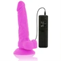 DIVERSIA - RUGALMAS VIBRÁLÓ VIBRÁCIÓS DILDÓ 18 CM - LILA