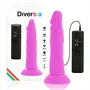 DIVERSIA - RUGALMAS VIBRÁLÓ VIBRÁCIÓS DILDÓ 23 CM - LILA