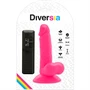 DIVERSIA - RUGALMAS VIBRÁLÓ VIBRÁCIÓS DILDÓ 17 CM - RÓZSASZÍN