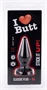 Plug Classic S I Love Butt 11 x 4,3 cm Fekete