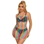 SUBBLIME - 952365 SZIVÁRVÁNYOS, CSUPASZ VÁLLÚ, HÁLÓS BODYSTOCKING EGY MÉRETBEN
