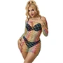 SUBBLIME - 952426 SZIVÁRVÁNYOS HOSSZÚ UJJÚ HÁLÓS BODYSTOCKING EGY MÉRETBEN