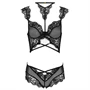 LIVCO CORSETTI SETS - PALMENOM LC 90614 MELLTARTÓ + BUGYI FEKETE