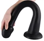 Whale Dildo hosszú dildó L 42 x 6cm - 5cm csúcs Fekete