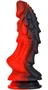 Dildo Dragon Zomay 18 x 6cm fekete-piros