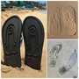 Flip-flop papucs - fütyi talppal - fekete