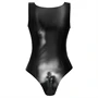 LATEX - végig cipzáras latex body (fekete)