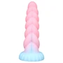 OgazR - világító unikornis dildó - 22cm (szivárvány)