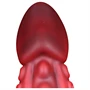 OgazR - polipkar dildó - 19cm (piros)