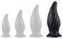 Plug Spiral Pik XL – spiral alakú, prémium dugó, fekete