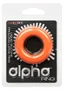 Alpha – prémium vibráló péniszgyűrű narancssárgában