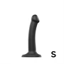 Strap-on-me Dual S - dupla rétegű dildó (fekete)