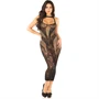 LEG AVENUE – érzéki fekete hosszú ruha, egy méretben