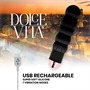 DOLCE VITA – újratölthető, 7 sebességes vibrátor fekete színben