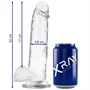 X RAY – átlátszó vibrátor golyókkal 22 cm - 4.6 cm
