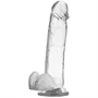 X RAY – átlátszó vibrátor golyókkal 22 cm - 4.6 cm