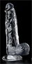 Átlátszó XL dildó – 16 x 4.5 cm, érzéki élmény