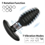 Rollvibe – vibráló és forgó anális plug 10,5 x 3,9 cm