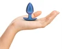Metál análplug – prémium kék, 6,5 x 3,3 cm