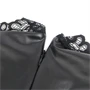 SUBBLIME – csipkegalléros fekete bőrruha L/XL