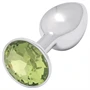 Sunfo - fém anál plug lime kővel (ezüst)
