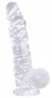 Dildick XL – átlátszó, nagyméretű dildó 19 x 5 cm