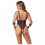 Cottelli Bondage - pántos nyitott body lánccal (fekete)