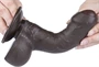 Prémium fekete csúszó bőr dildó 12 cm x 3,7 cm