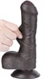 Prémium fekete csúszó bőr dildó 12 cm x 3,7 cm