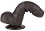 Prémium fekete csúszó bőr dildó 12 cm x 3,7 cm
