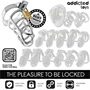 ADDICTED TOYS LOCKED – ezüst fém pénisz ketrec M méret