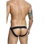 MOB DNGEON – fekete nyomásos jockstrap egy méretben