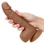 CalExotics – prémium szilikon pénisz (15,24 cm, barna)