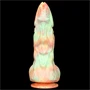 Rutuk Monster – prémium dildó, 17 x 6 cm, rózsaszín-zöld