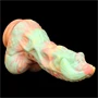 Rutuk Monster – prémium dildó, 17 x 6 cm, rózsaszín-zöld
