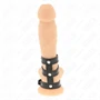 KINK – hármas bőr péniszgyűrű nyomásos zárással