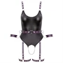 Cottelli - nyitott bondage body bilincsekkel (fekete)