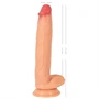 Realistixxx Real Giant - extra nagy, herés dildó (natúr)