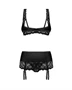 Lecille 3-pcs crotchless set - S/M