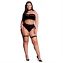Le Désir Plus Size - 3 részes fehérnemű szett - fekete (XL-4XL)