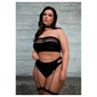 Le Désir Plus Size - 3 részes fehérnemű szett - fekete (XL-4XL)