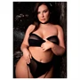 Le Désir Plus Size - 3 részes fehérnemű szett - fekete (XL-4XL)