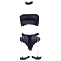 Le Désir Plus Size - 3 részes fehérnemű szett - fekete (XL-4XL)