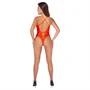 Cottelli - keresztpántos csipke body (piros)